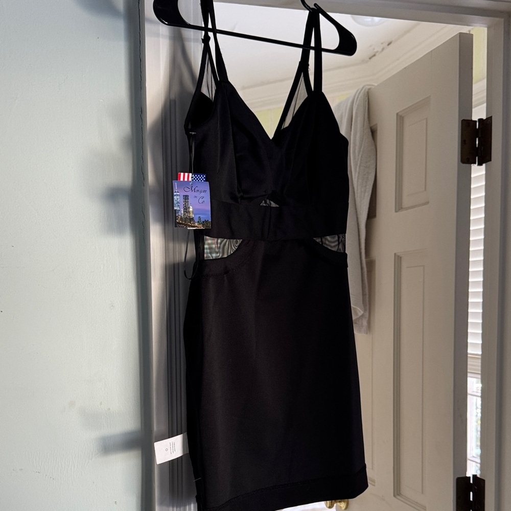 Chic Black Strappy Dress